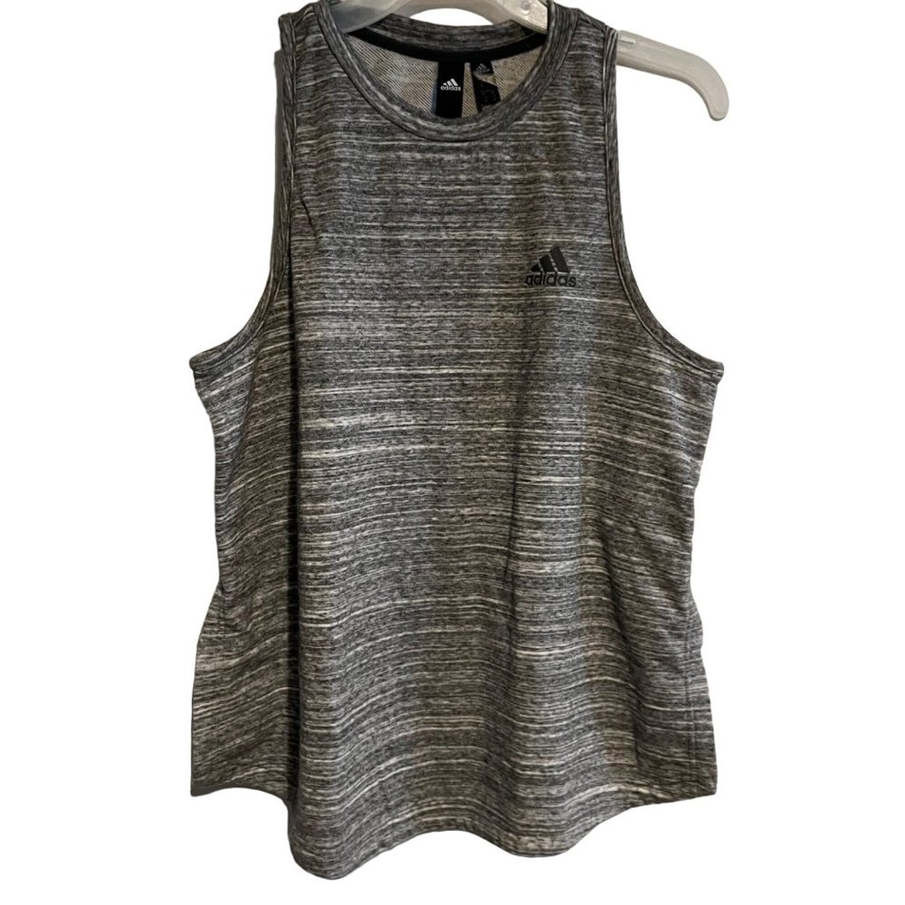 Adidas Tank Top Womens Large Gray Side Slit Sport 2 Street DU1924 Relaxed